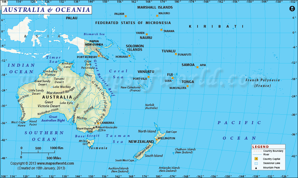 Oceania Map