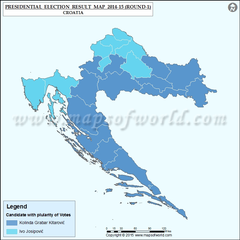Croatia Parliamentary and Presidential Elections Result Map