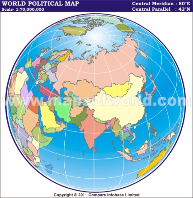 India Centric World Map