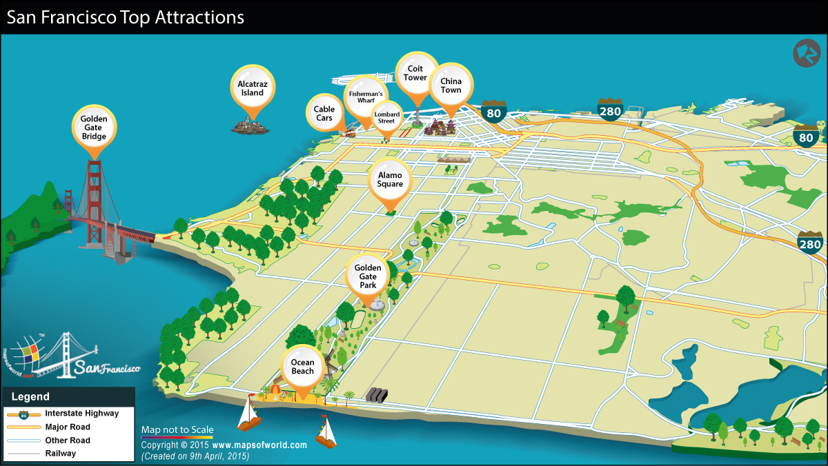 Map of San Francisco Tourist Attractions