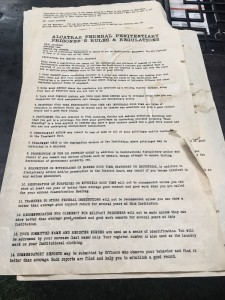 Just these rules and regulations for Alcatraz inmates