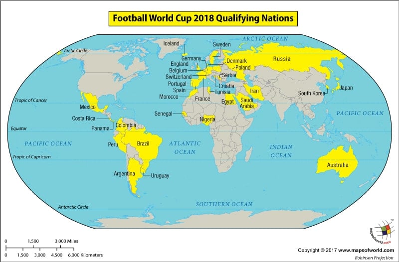 Teams Qualified for World Cup 2018