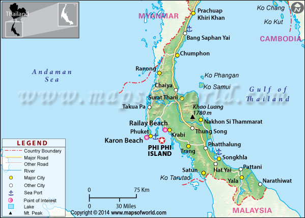 Phi Phi islands  Thailand Map  Facts  Location  Accommodation