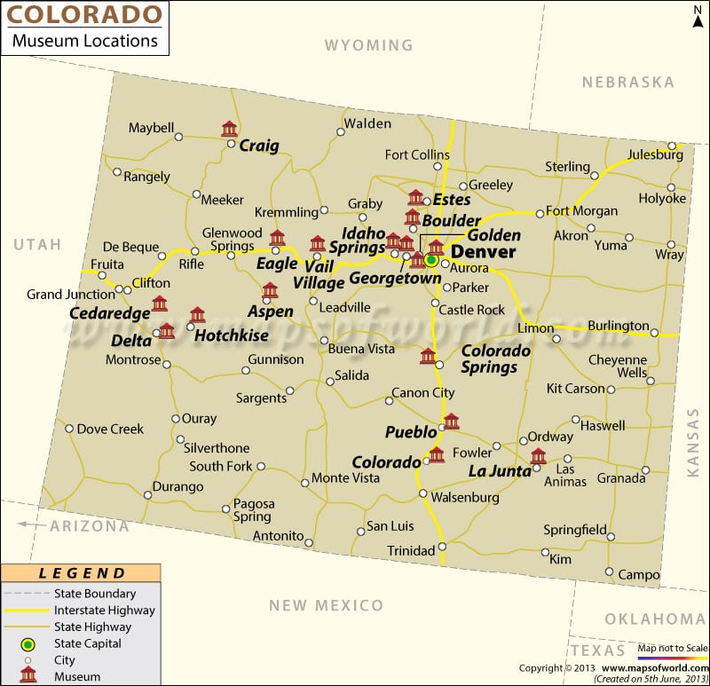 Colorado Museums Map