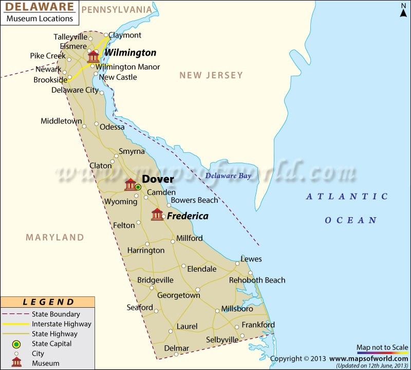 Delaware Museum Map