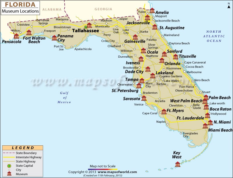 Florida Museums Map