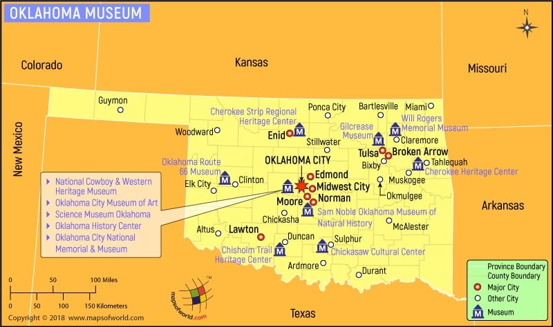 Oklahoma Museum Map