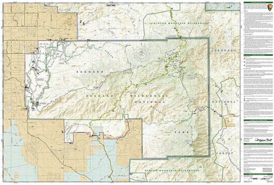 Saguaro National Park Map Saguaro National Park Arizona