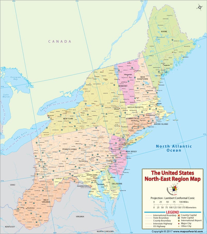 Northeastern US Map