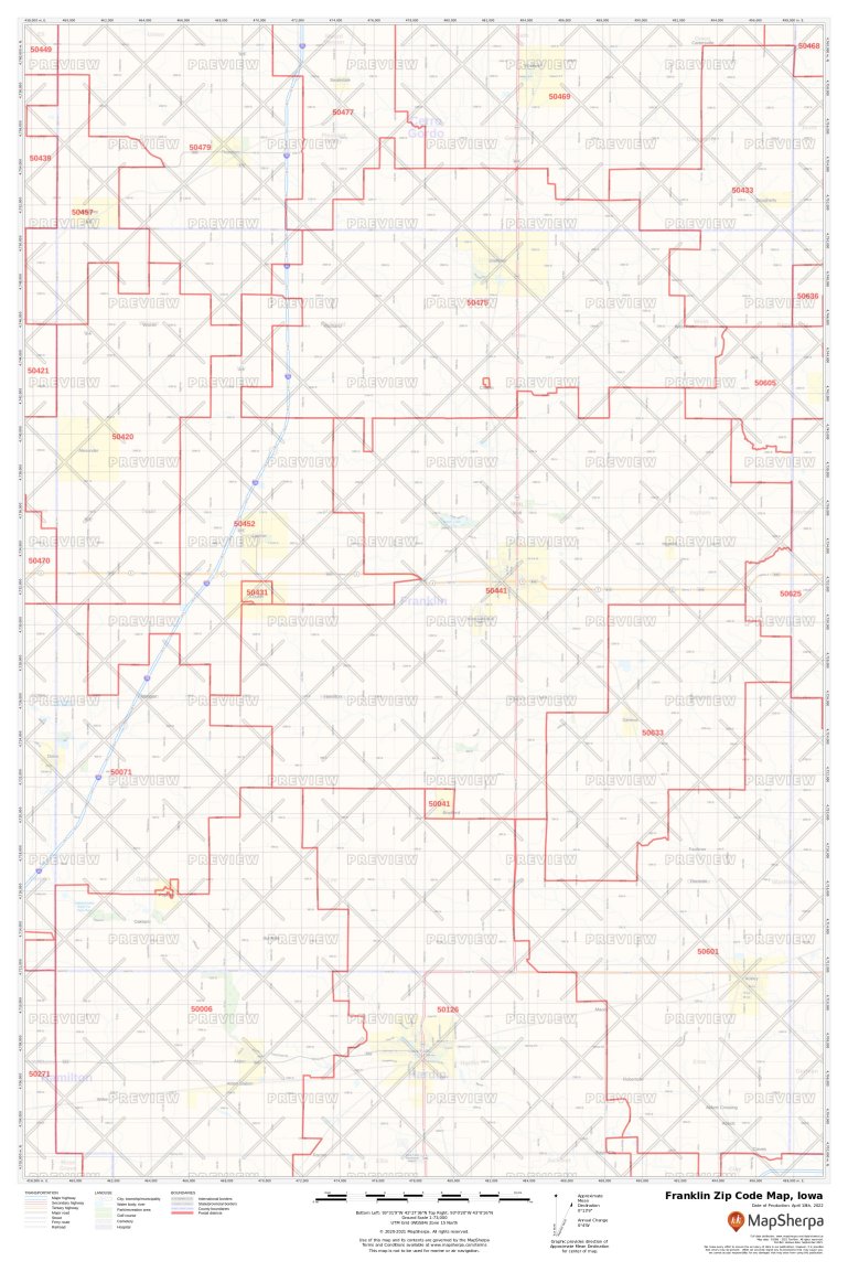 Franklin Zip Code Map Iowa Franklin County Zip Codes