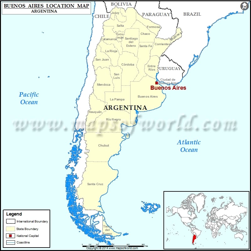 Where is Buenos Aires | Location of Buenos Aires in Argentina Map