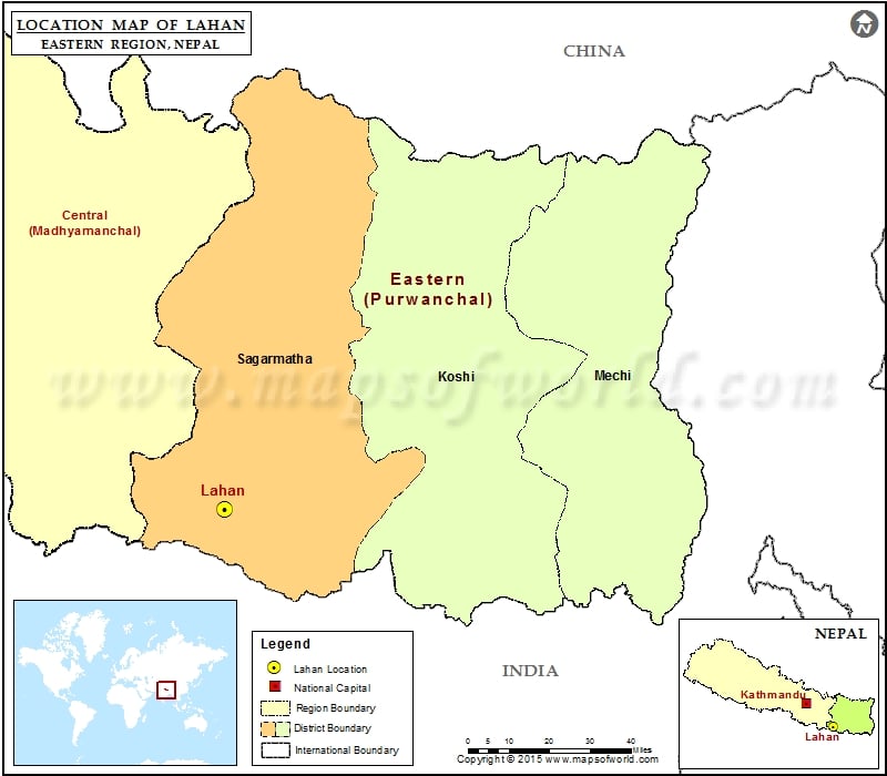 Where is Lahan| Location of Lahan in Nepal Map