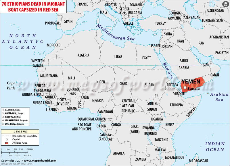 70 Ethiopians Killed As Boat Sinks Off Yemens Red Sea World News 
