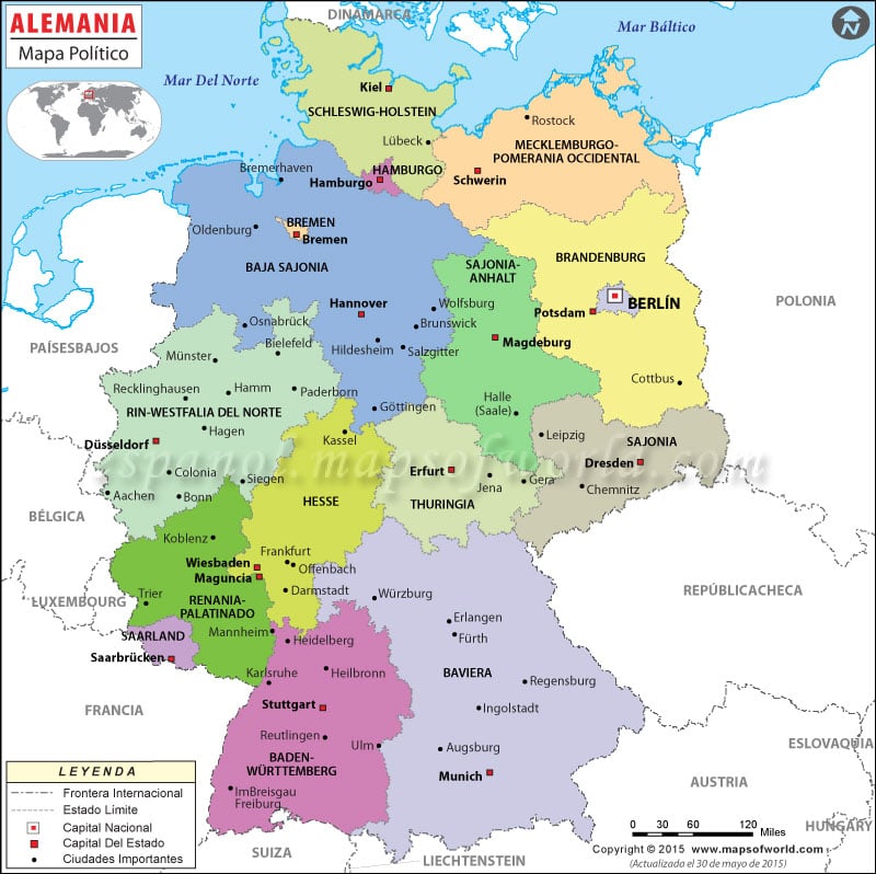 Mapa de Alemania , Mapa Alemania