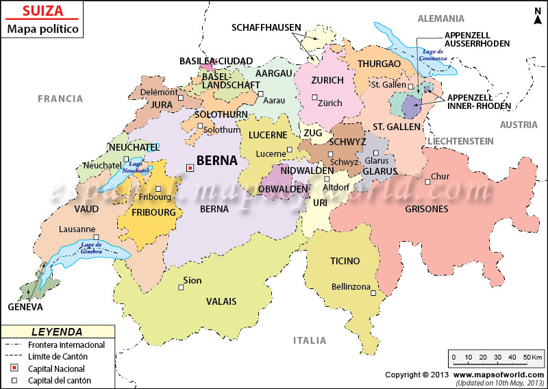 Suiza mapa | Mapa de Suiza