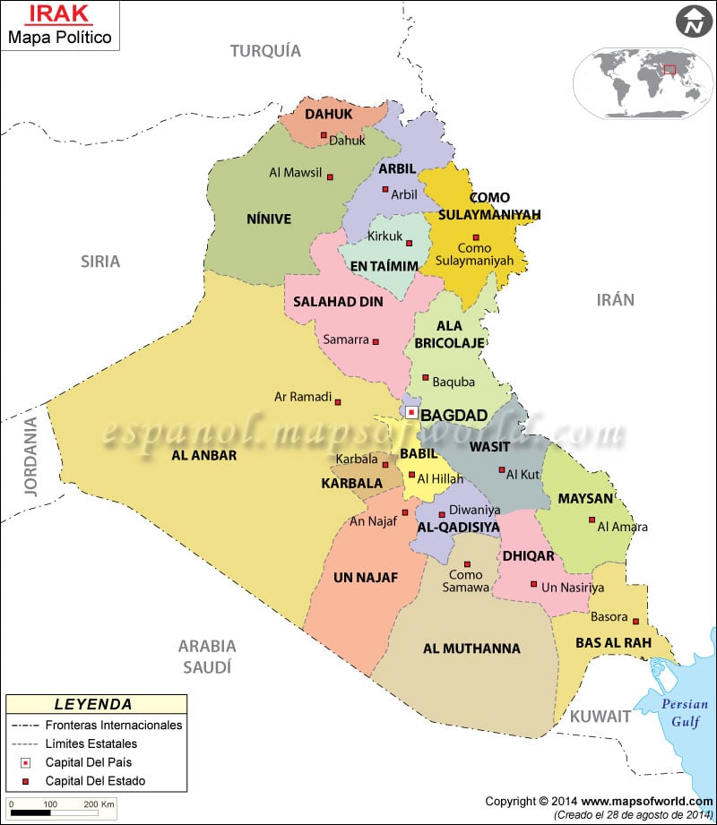 Resultat d'imatges de imagenes del mapa de irak