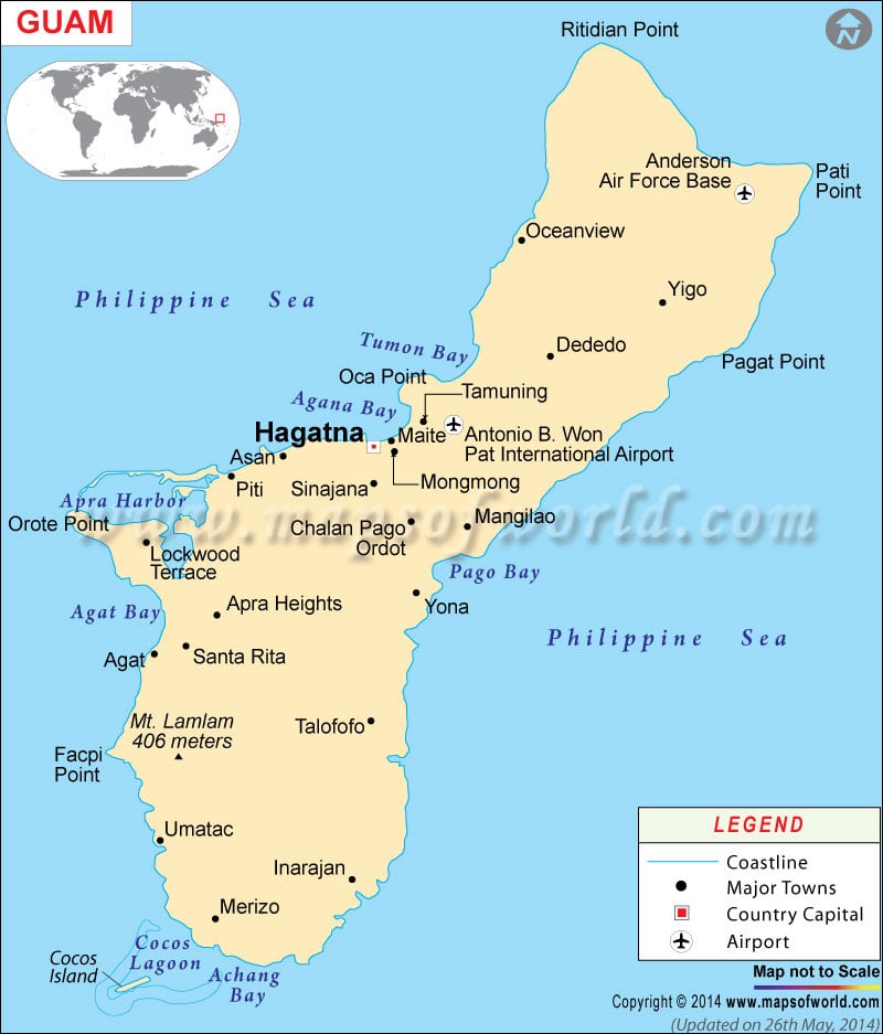 Mapa de Guam