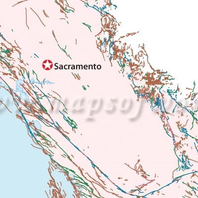 California fault lines map