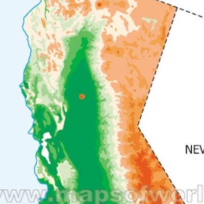 California Topographic Map