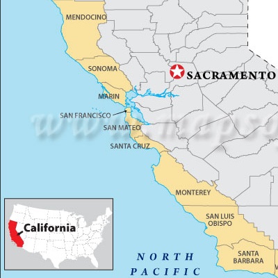 Map of California Coast
