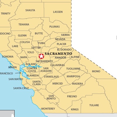 Map of Northern California