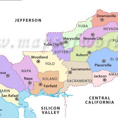Northern California County Map