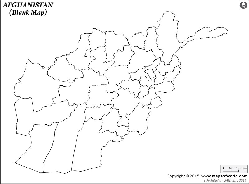 Afghanistan Blank Map