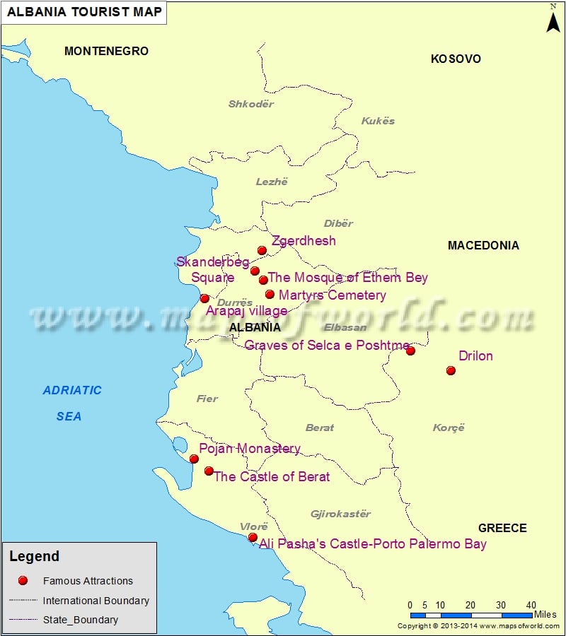 Albania Travel Map