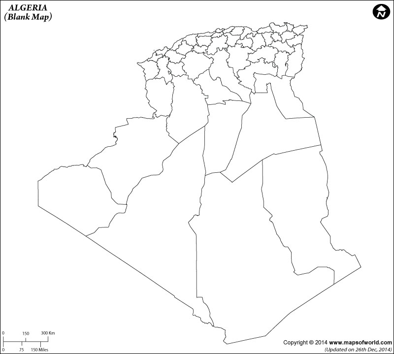 Algeria Blank Map