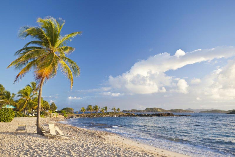 Morning at Sapphire Beach on St. Thomas, US Virgin Islands 