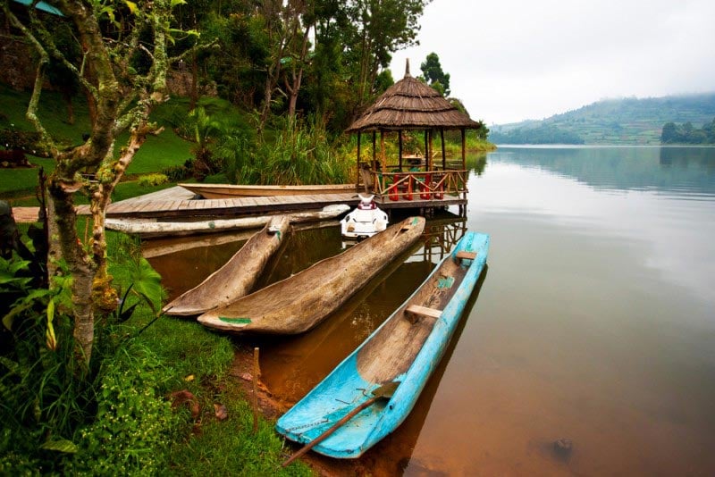 Lake Bunyonyi at Uganda, Africa 