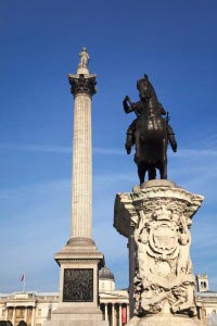 Nelson’s Column at the Trafalgar Square, London