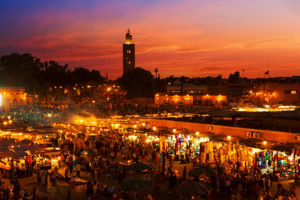 Jemaa El Fna Squre In Marrakesh Morocco 