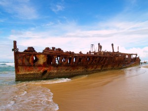Shipwreck at Fraser Island.