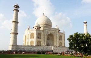 Visitors at the Taj Mahal