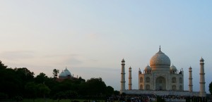 Taj mahal during evening