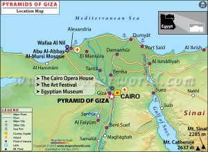 Location map of Pyramid of Giza