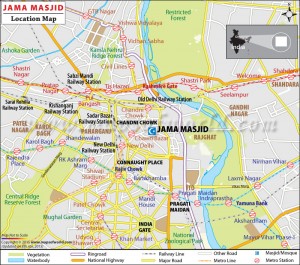 Jama Masjid Location Map