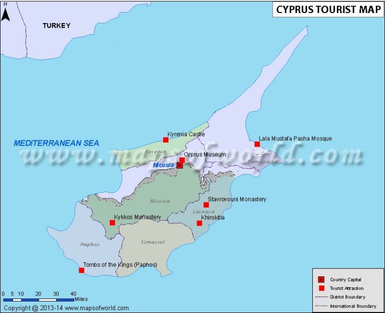 Cyprus Tourist Map