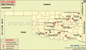 Oklahoma Tourist Attractions Map