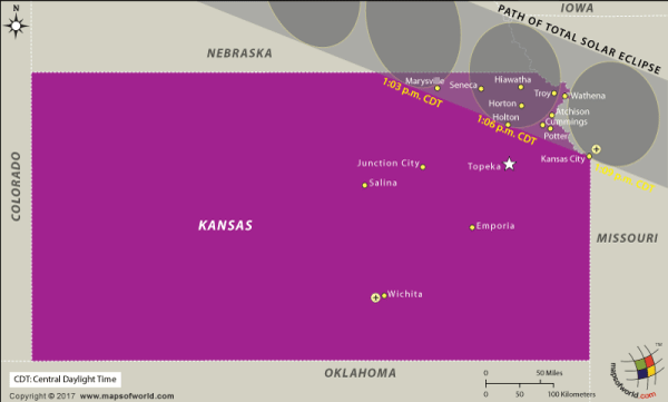 Best Places in Kansas to view Solar Eclipse