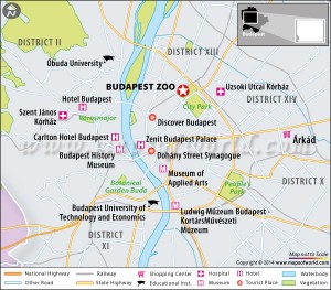 Location map of Budapest Zoo