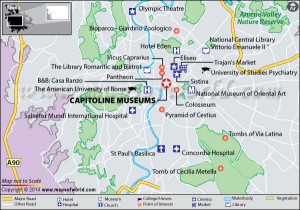 Location map of Capitoline Museum in Rome