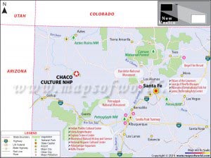 Map of Chaco Culture National Park