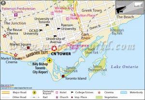 Location Map of CN Tower