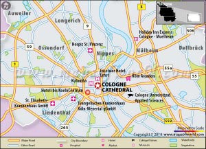 Cologne Cathedral Location Map