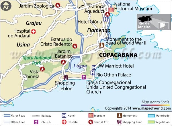 Copacabana Location Map