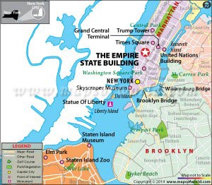 Location Map of Empire State Building