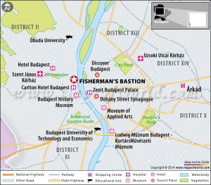 Location map of Fisherman’s Bastion