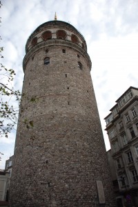 Close-up of Galata Tower